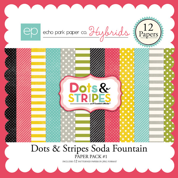Dots & Stripes Soda Fountain Paper Pack #1