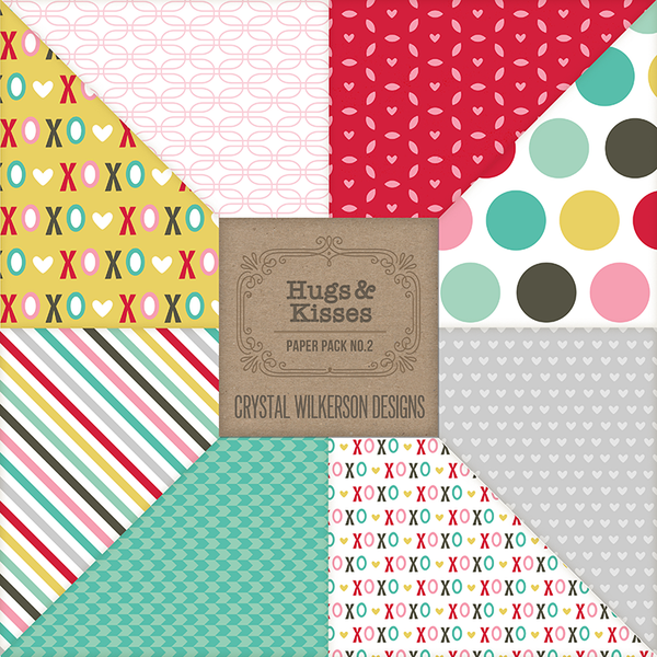 Hugs & Kisses (XOXO) - Paper Pack #2