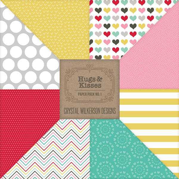 Hugs & Kisses (XOXO) - Paper Pack #1