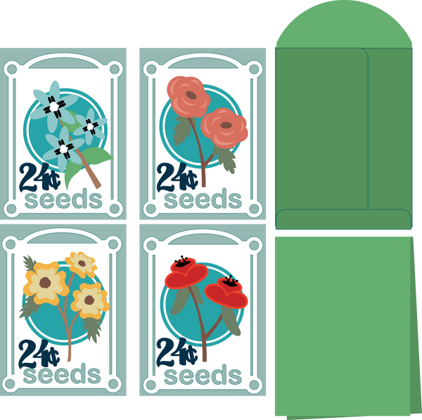 Flower Seed Packet/Card Cut Files