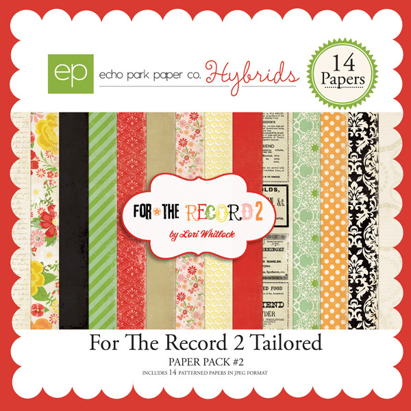 For The Record 2 Tailored Paper Pack #2
