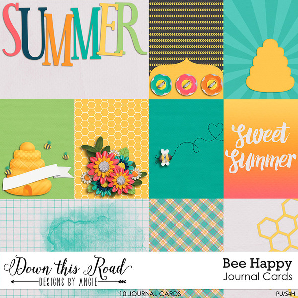 Bee Happy Journal Cards