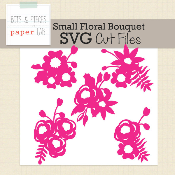 Small Floral Bouquet Cut Files