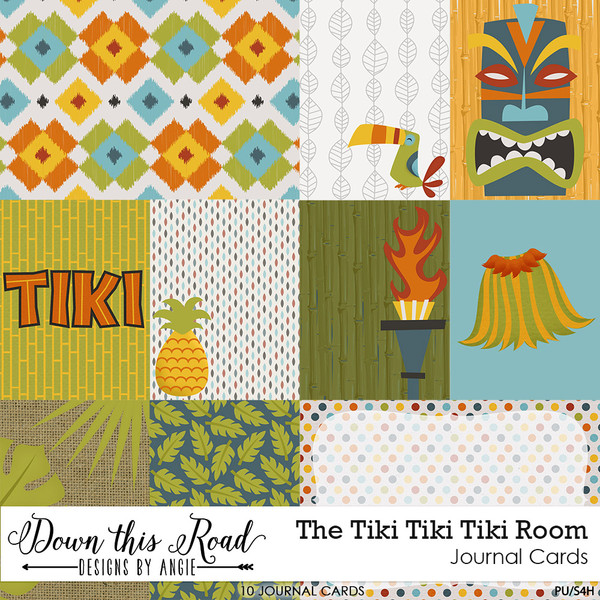 The Tiki Tiki Tiki Room Journal Cards