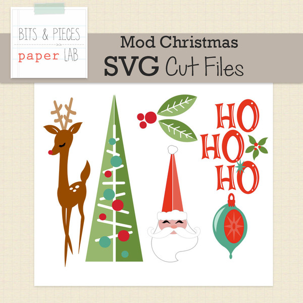 Mod Christmas Cut Files