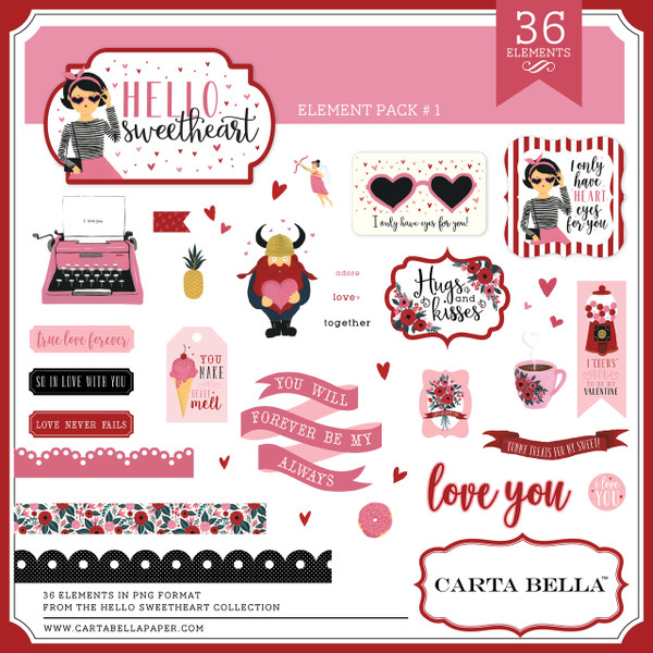 Hello Sweetheart Element Pack #1