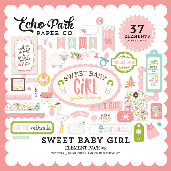 Sweet Baby Girl Element Pack #3