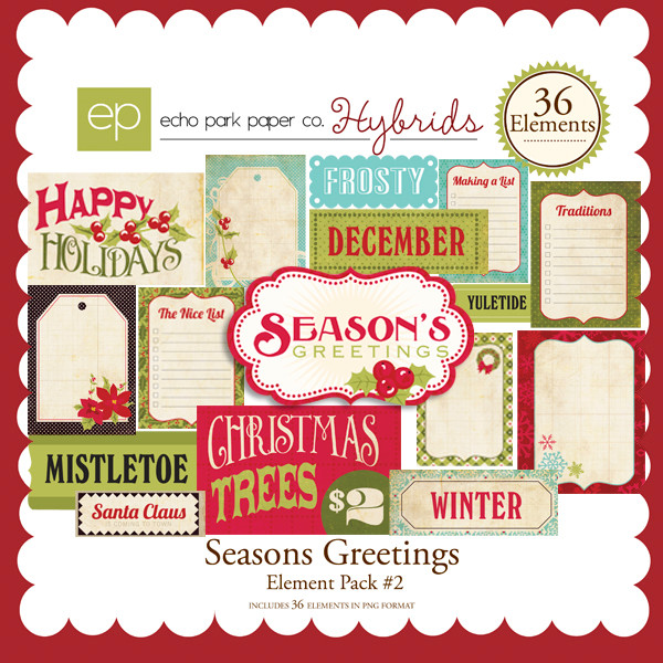 Seasons Greetings Element Pack #2