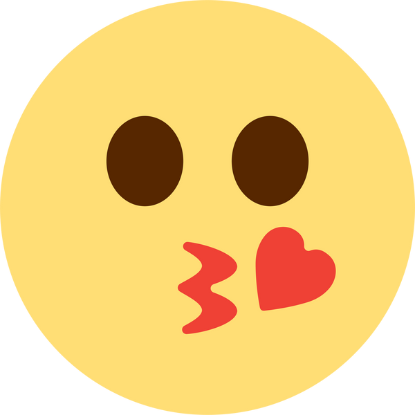 Kiss Emoji SVG Cut File