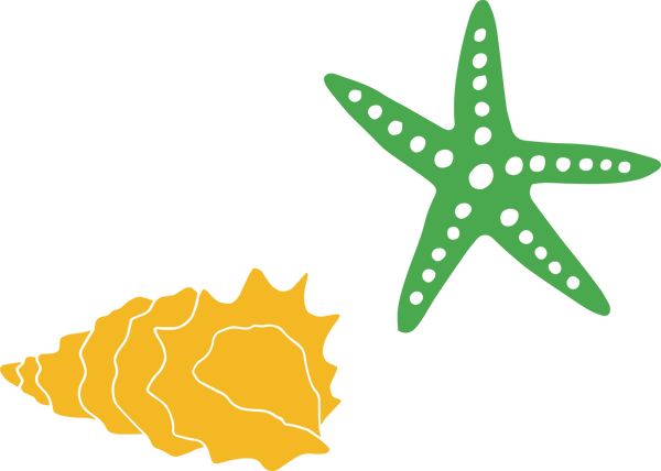 Starfish and Shells SVG Cut File