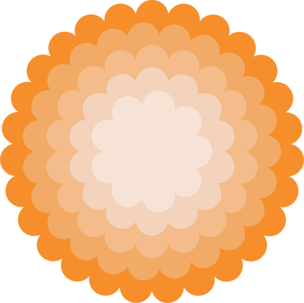 Scalloped Nesting Shape SVG Cut File