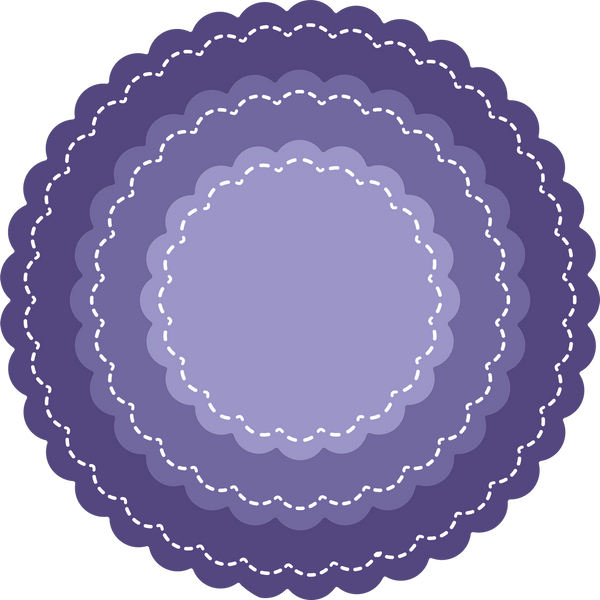 Stitched Nesting Circle SVG Cut File