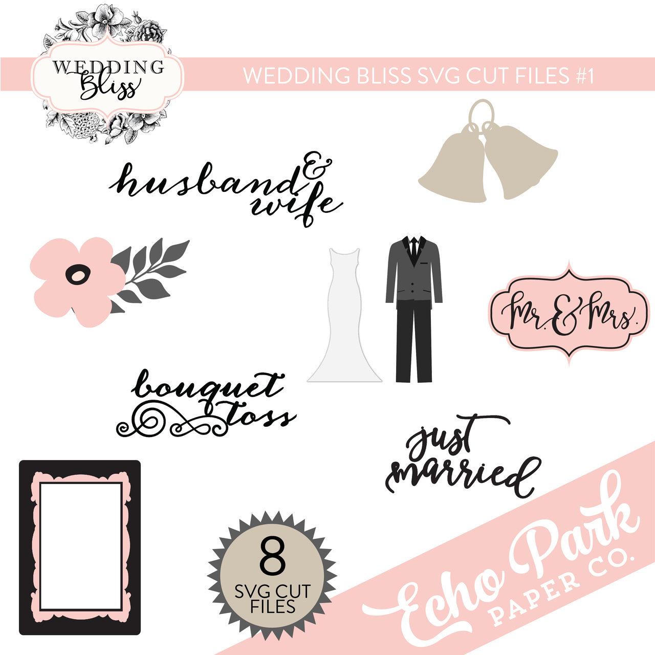 Wedding Bliss SVG Cut Files #1