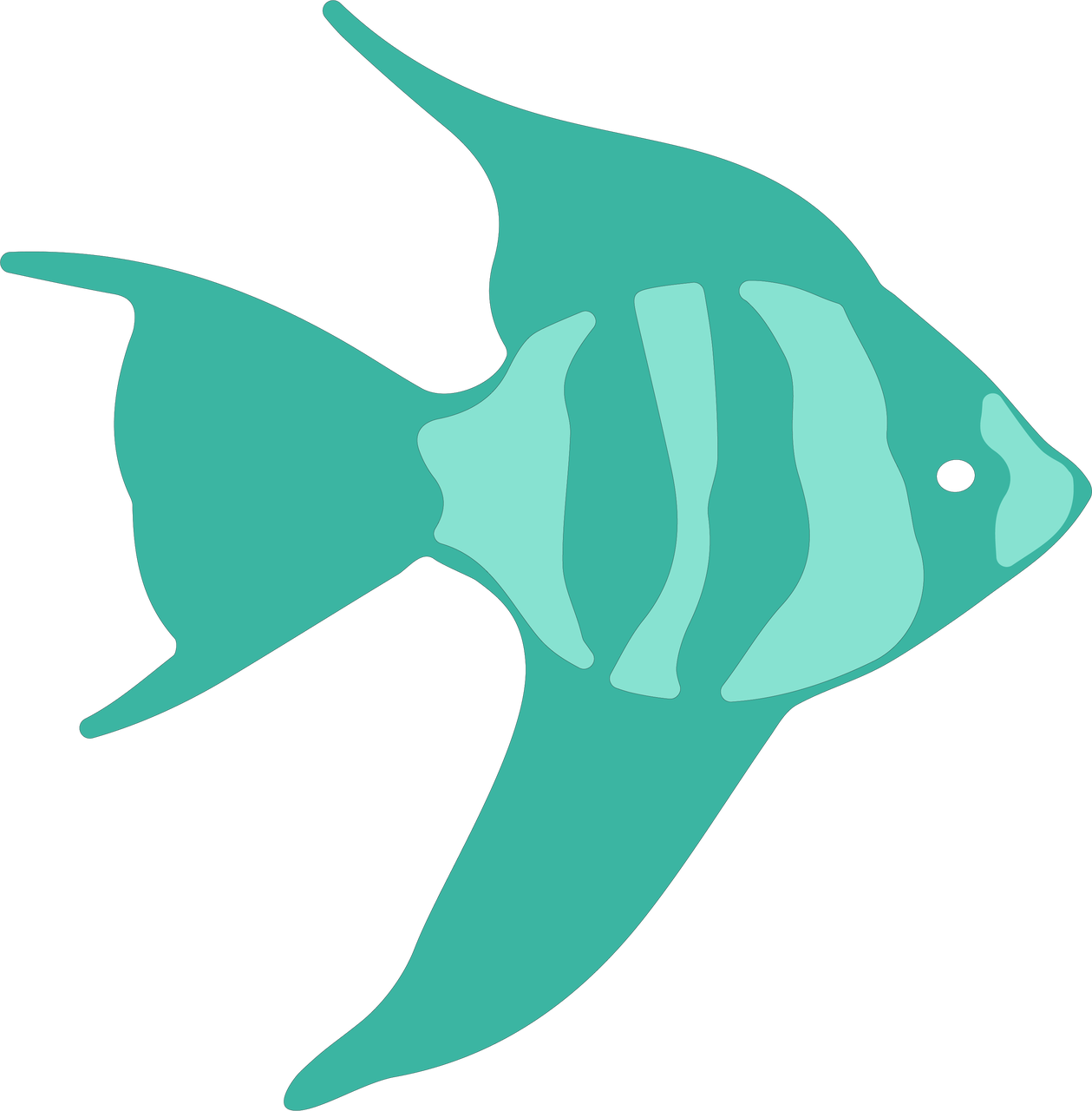 Angel Fish SVG Cut File