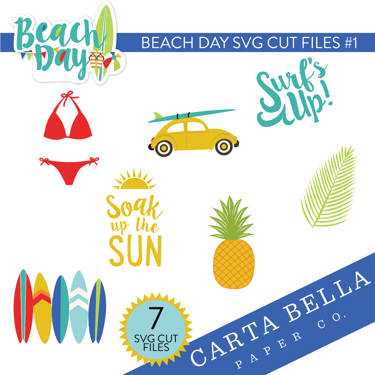 Beach Day SVG Cut Files #1