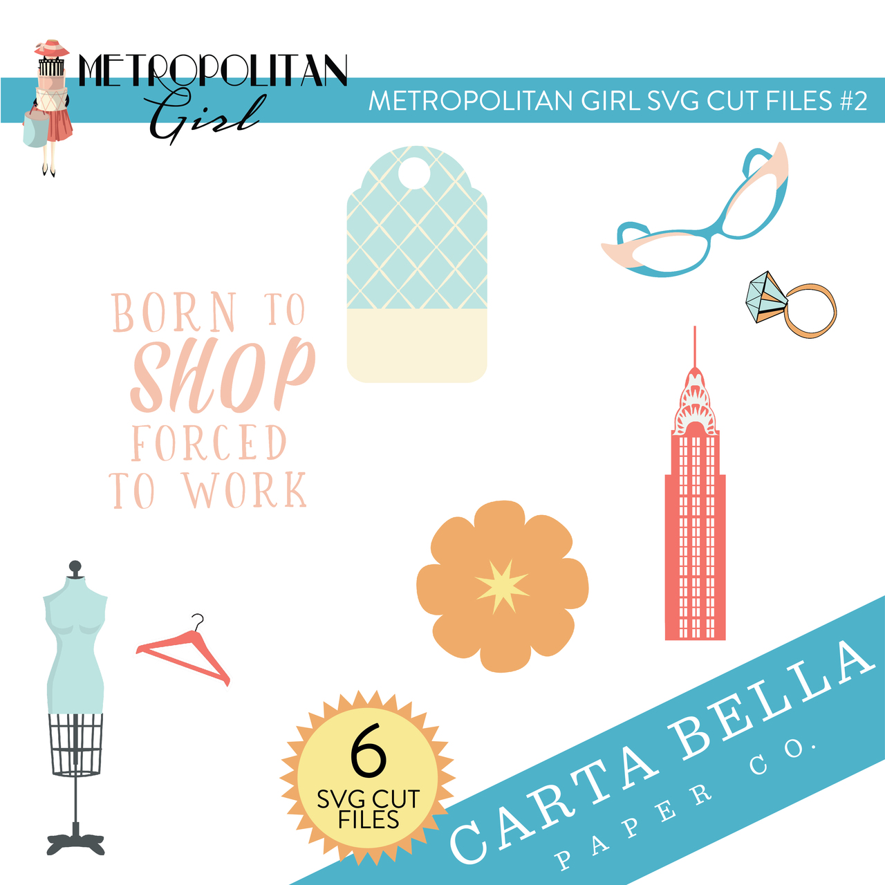 Metropolitan Girl SVG Cut Files #2