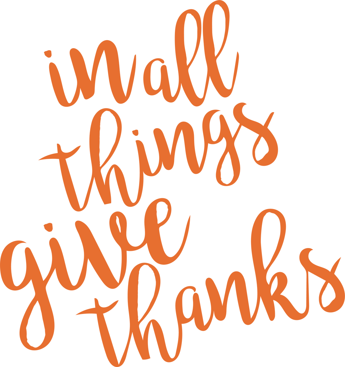 In All Things Give Thanks SVG Cut File