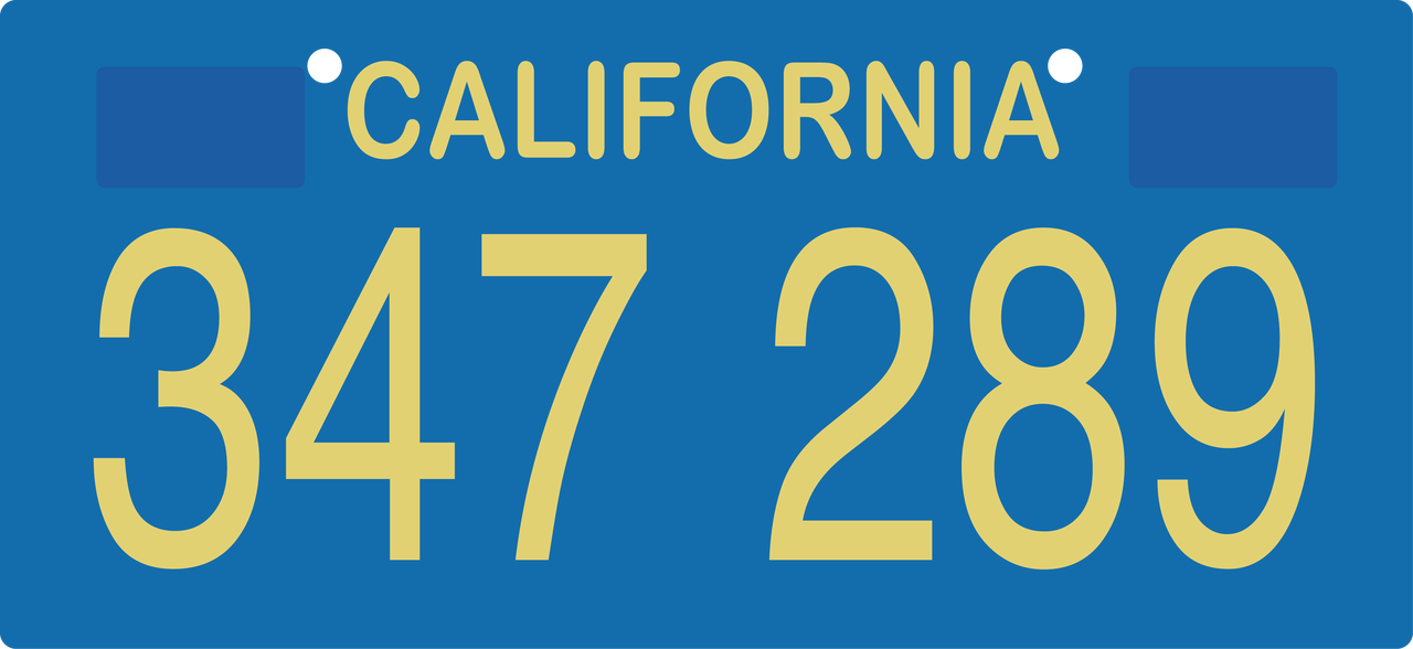 California License Plate SVG Cut File