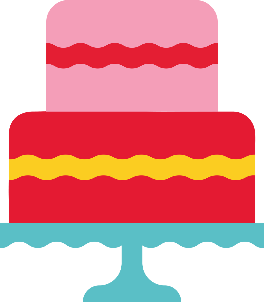 Download Two Tier Cake SVG Cut File - Snap Click Supply Co.