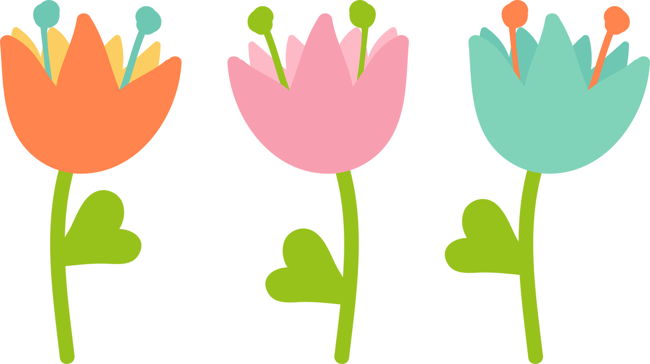 Three Tulips SVG Cut File - Snap Click Supply Co.