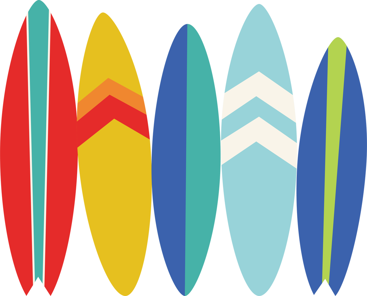 Surfboards SVG Cut File