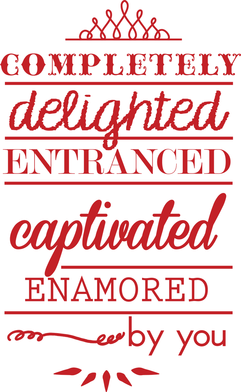 Completely Captivated Words SVG Cut File