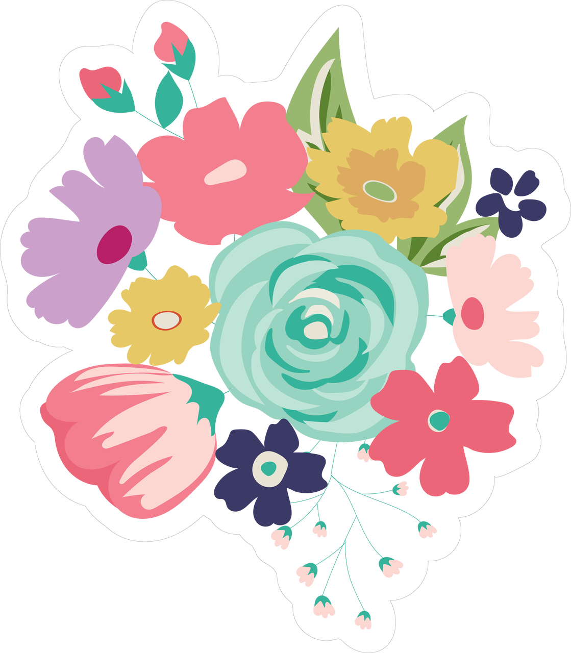 Princess Flower Bundle SVG Cut File