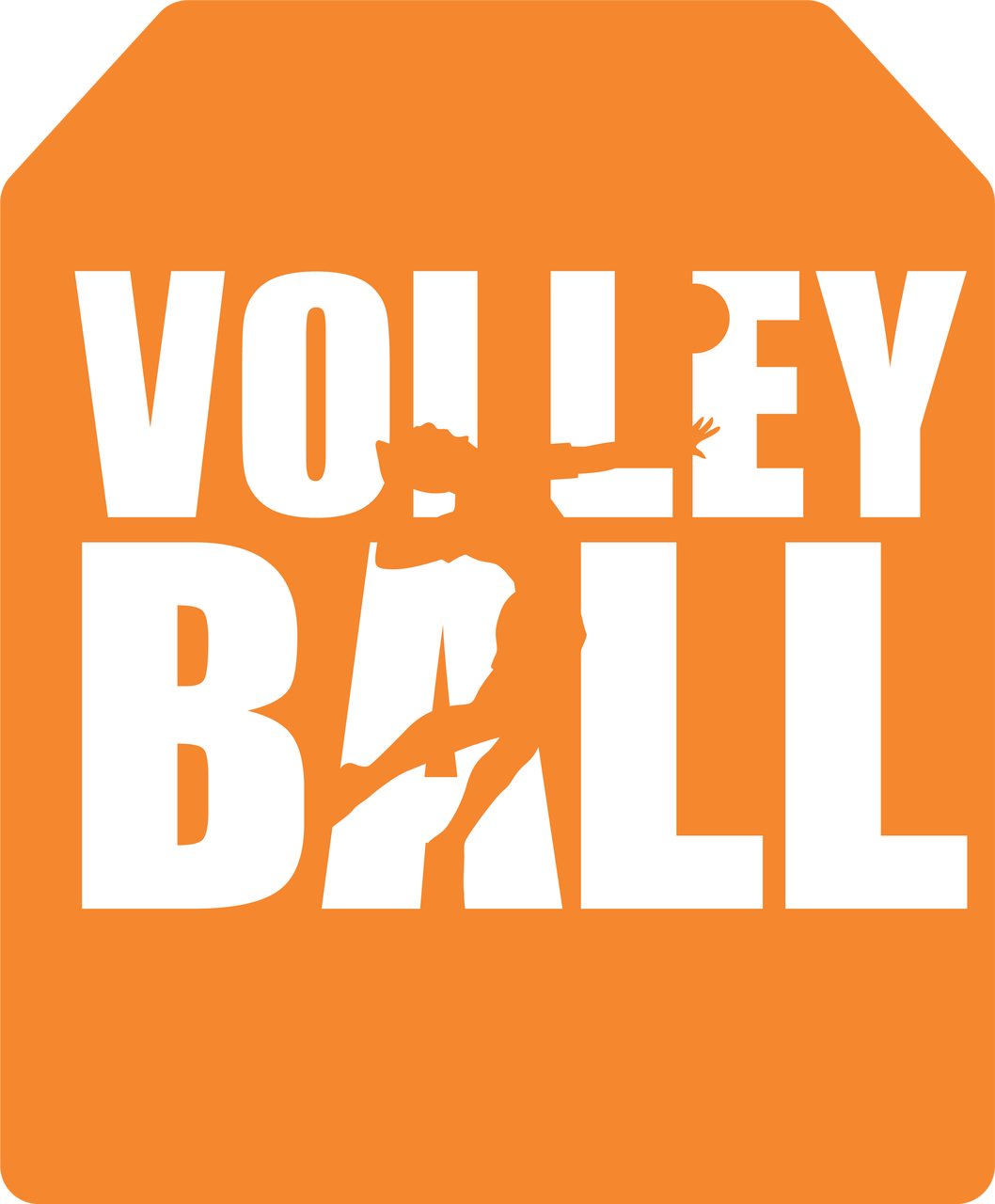 Volleyball Tag SVG Cut File