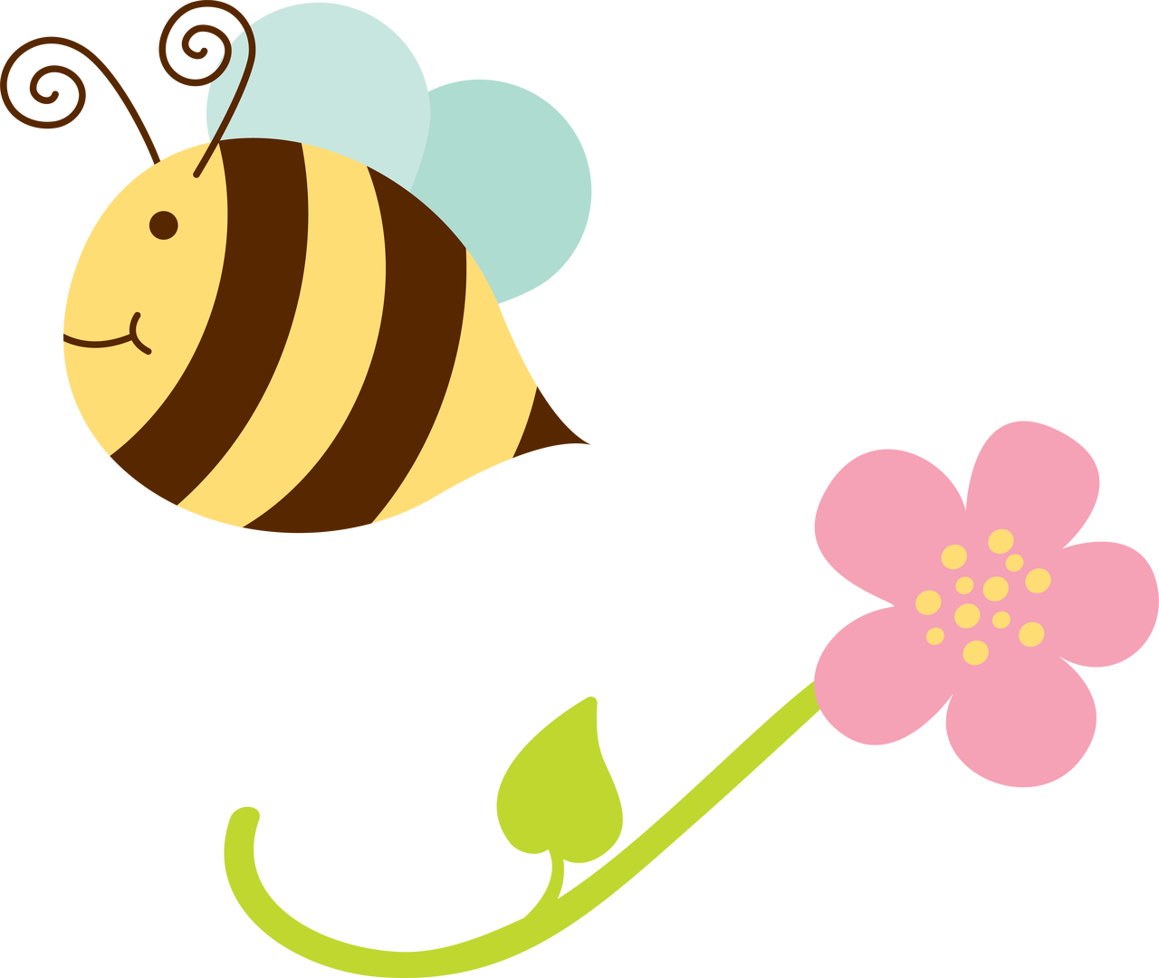 Bumblebee and Flower SVG Cut File