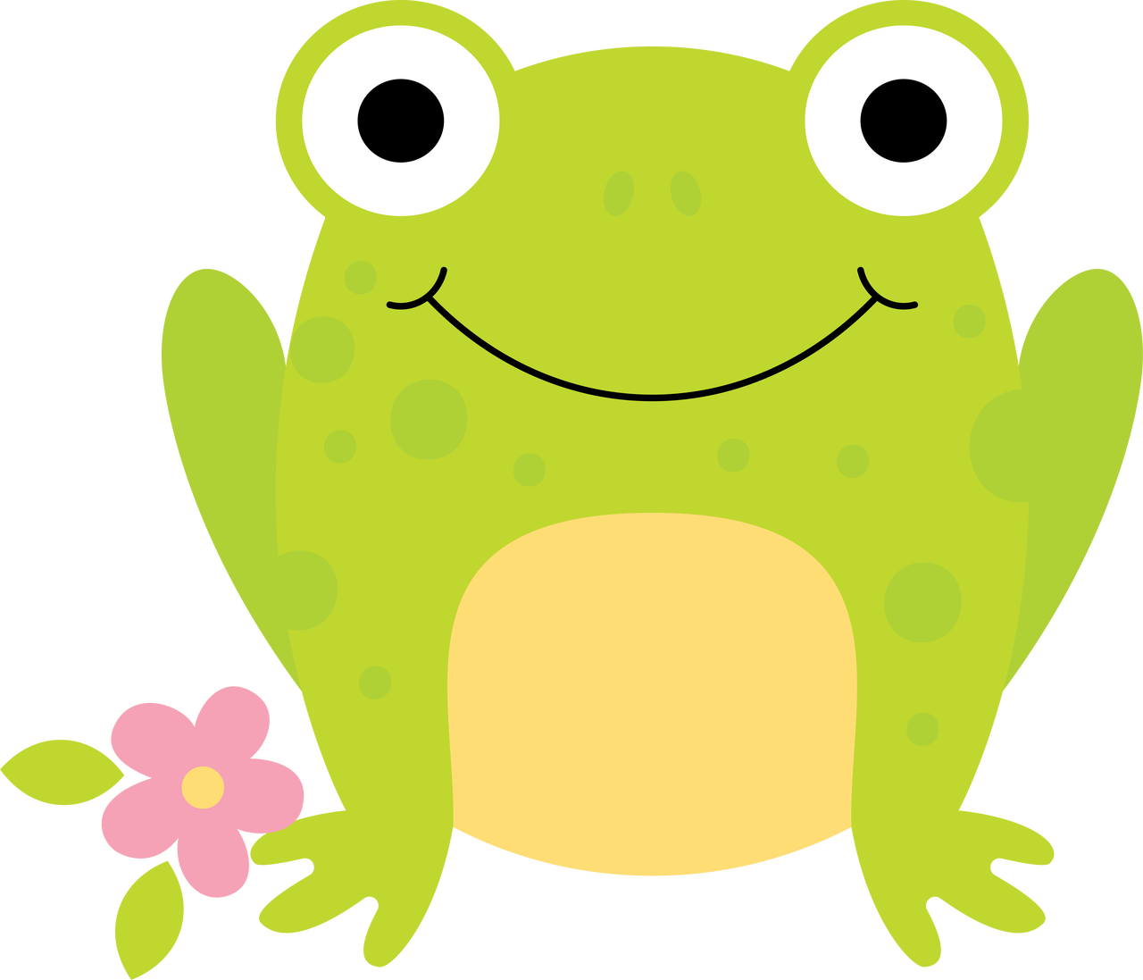 Flower and Frog SVG Cut File