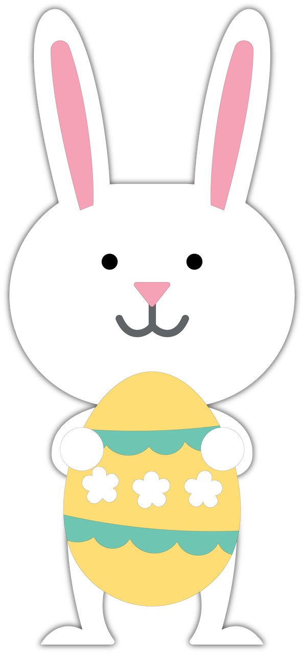 Bunny and Easter Egg SVG Cut File