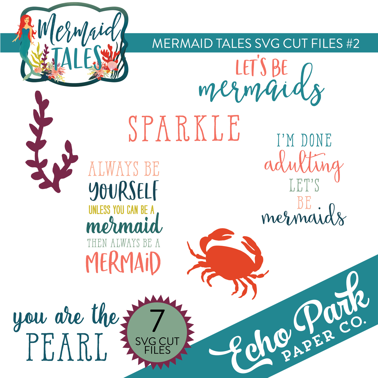 Mermaid Tales SVG Cut Files #2