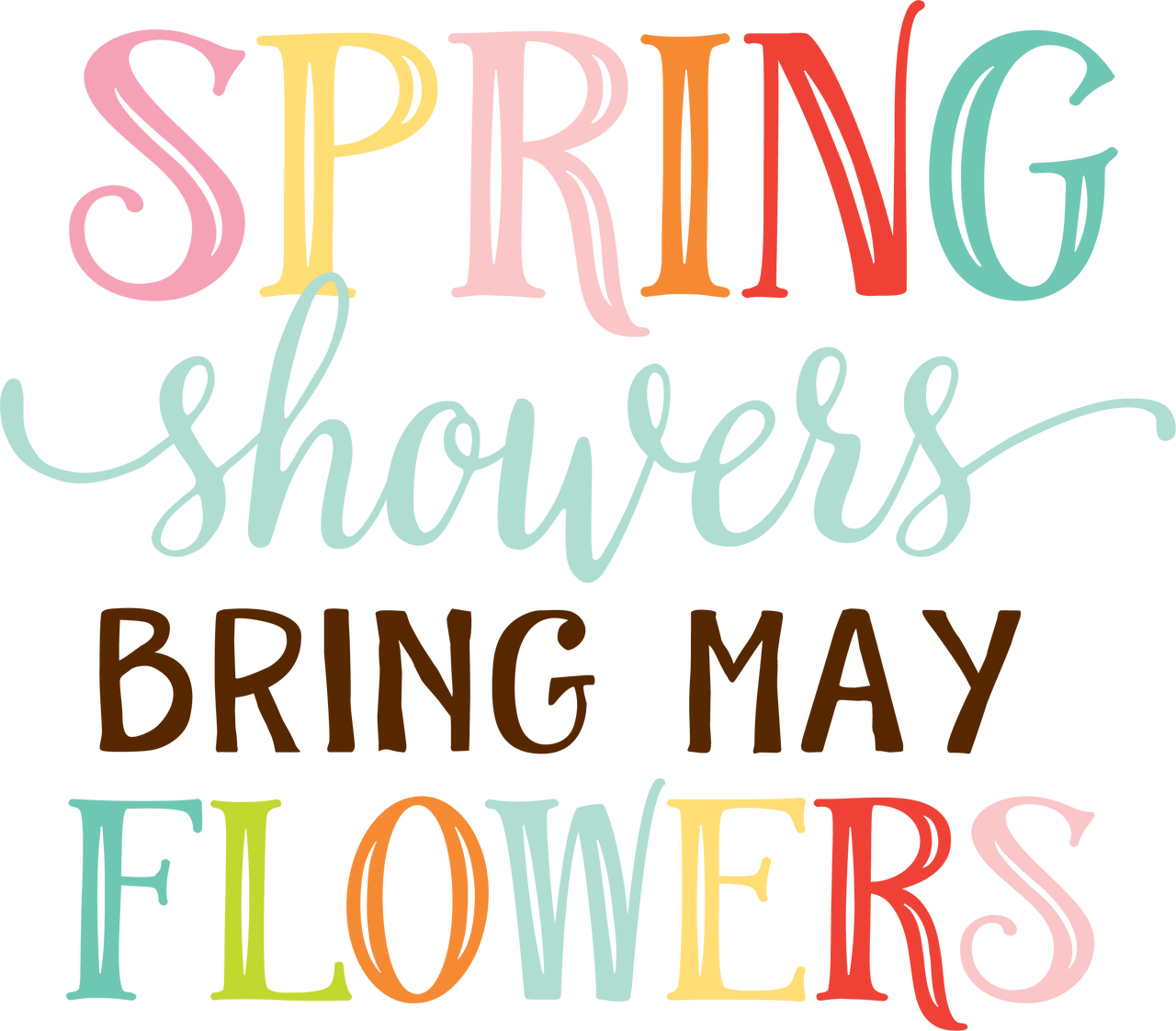 april showers bring may flowers clipart