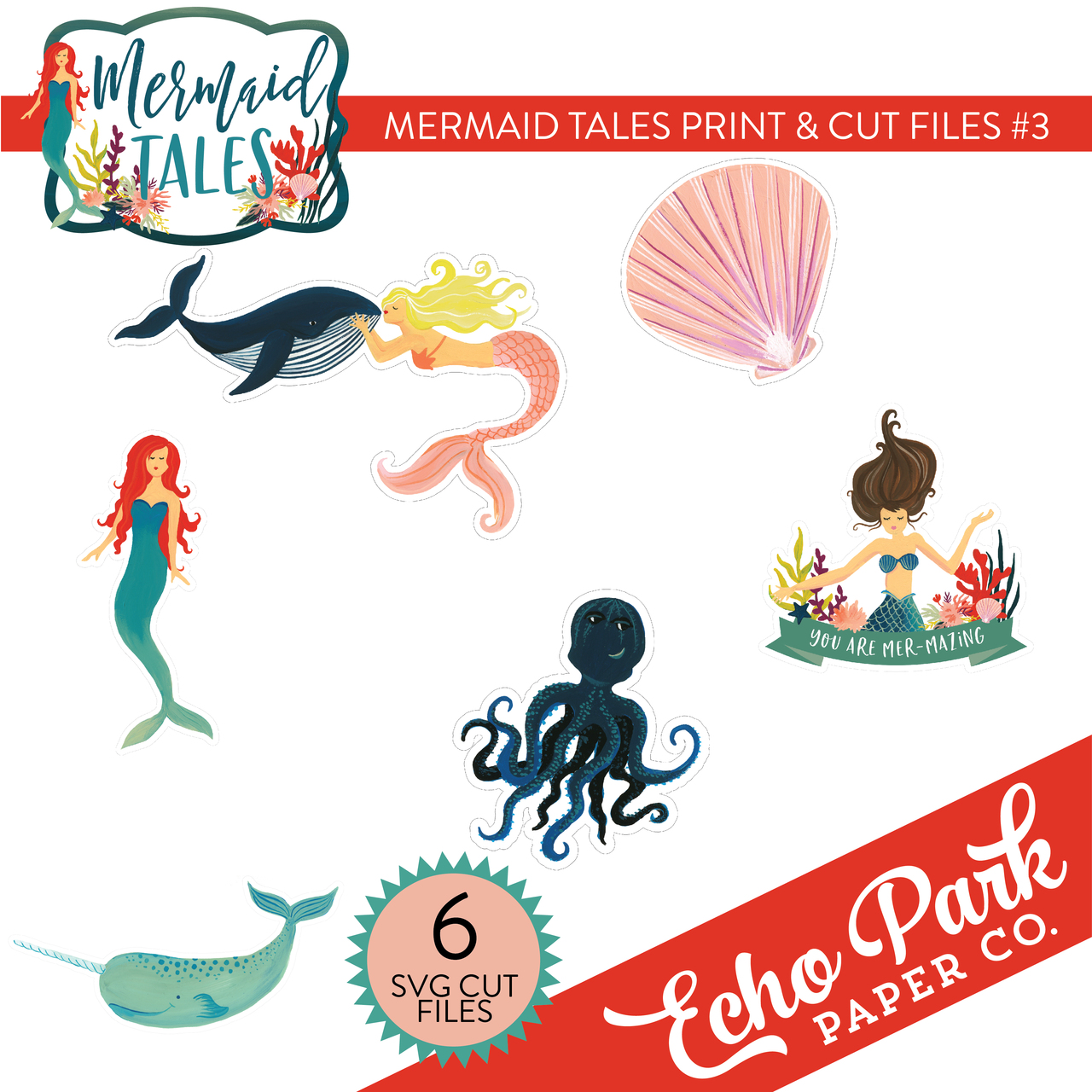 Mermaid Tales Print & Cut Files #3