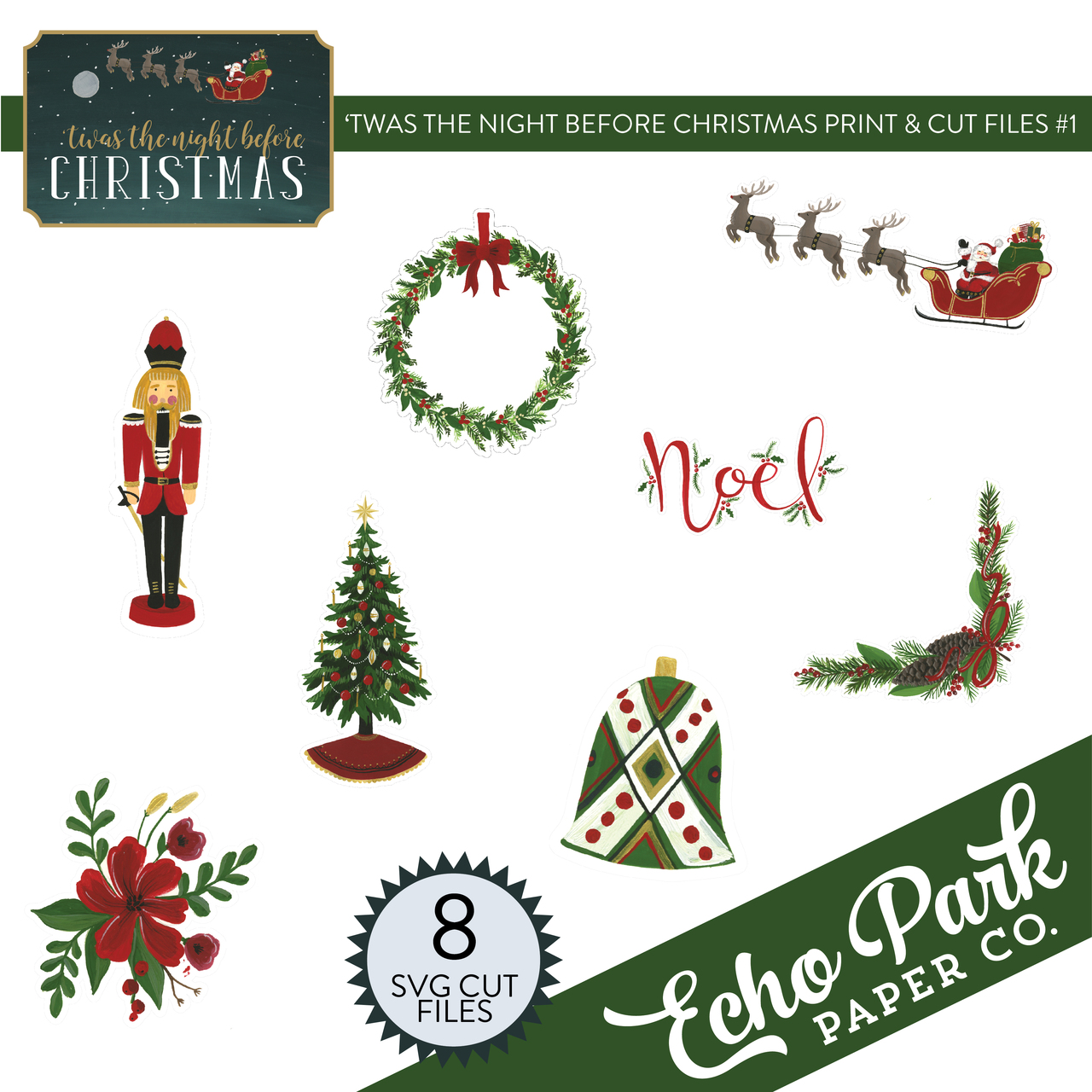 Twas The Night Before Christmas Print Cut Files 1 Snap Click Twas The Night Before Christmas Print Cut Files 1 Snap Click