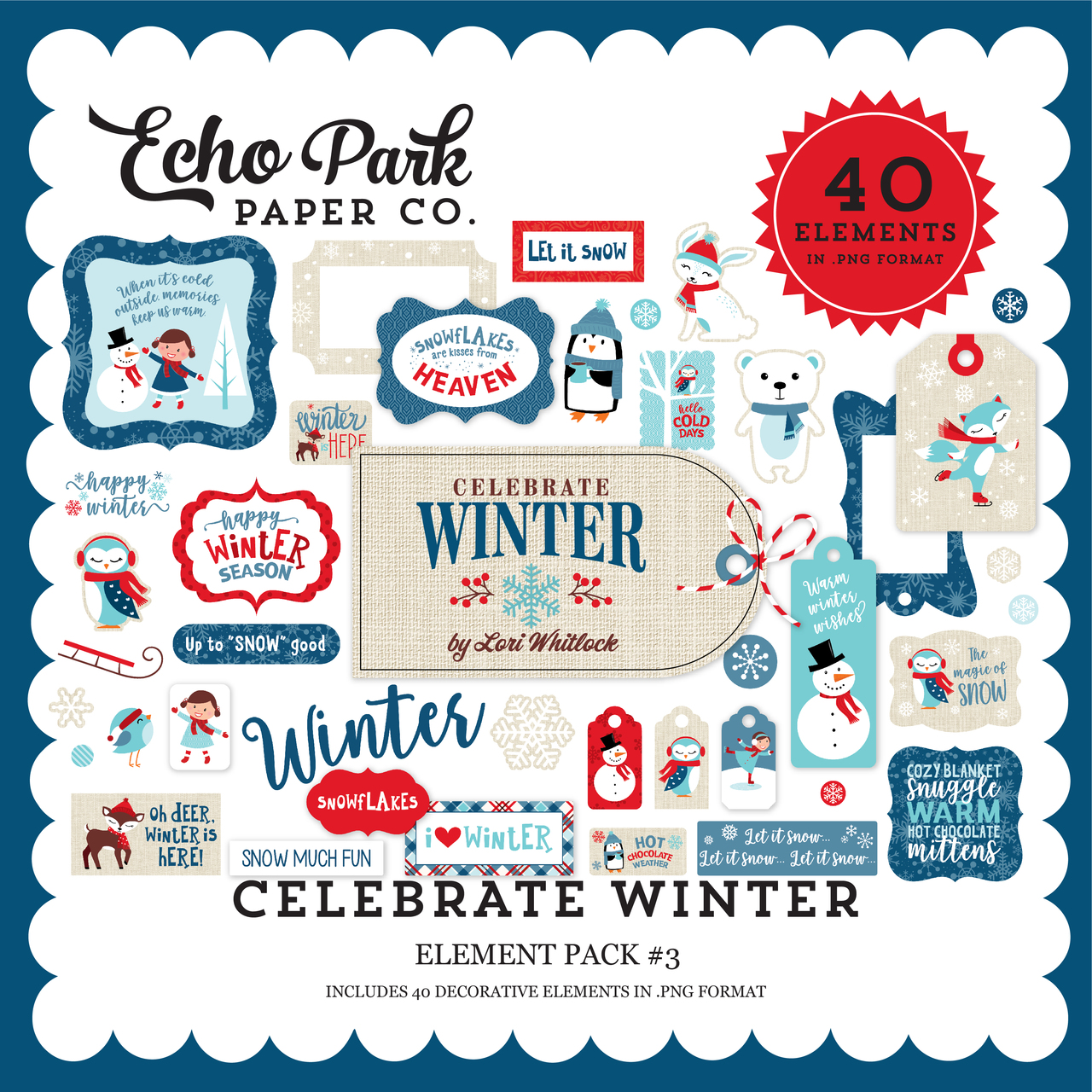 Celebrate Winter Element Pack 3 Snap Click Supply Co