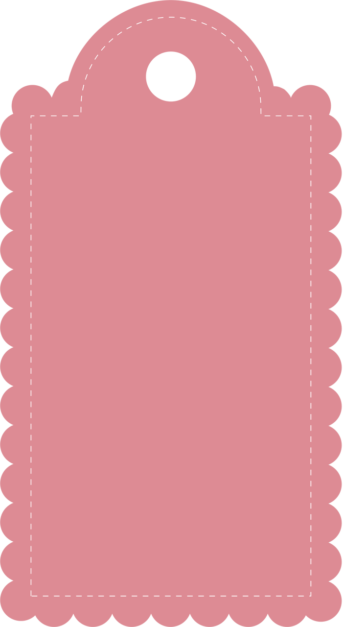 Download Stitched Scallop Tag SVG Cut File - Snap Click Supply Co.