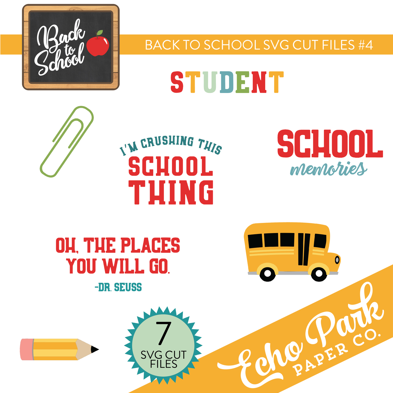 Back To School SVG Cut Files #4