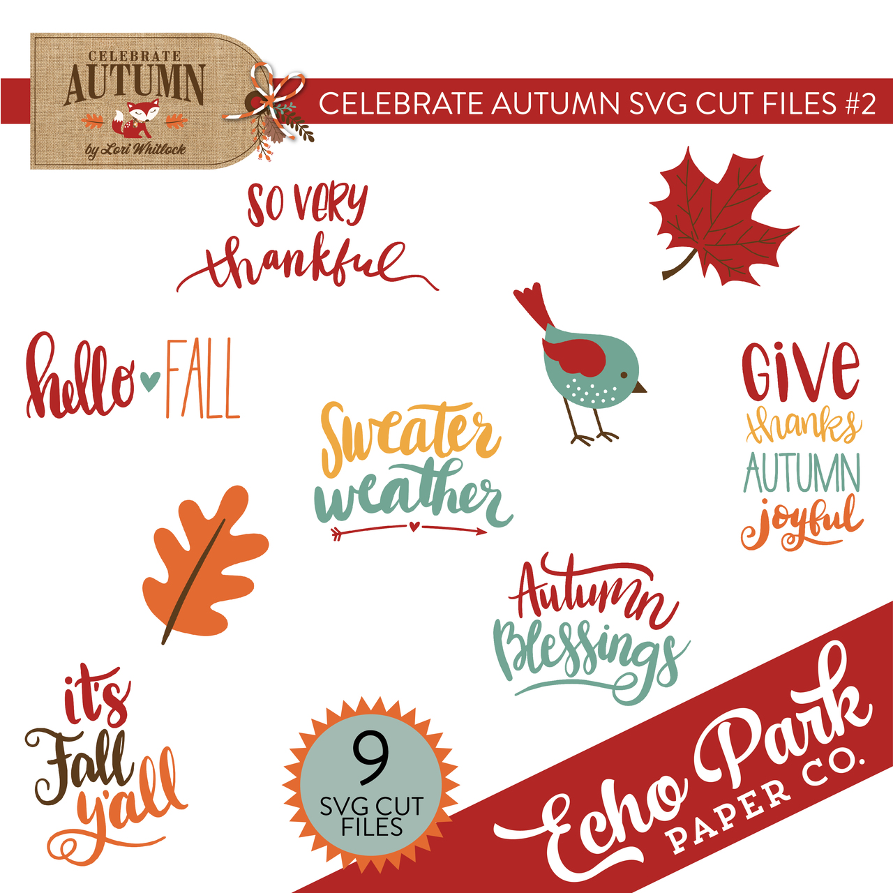 Celebrate Autumn SVG Cut Files #2