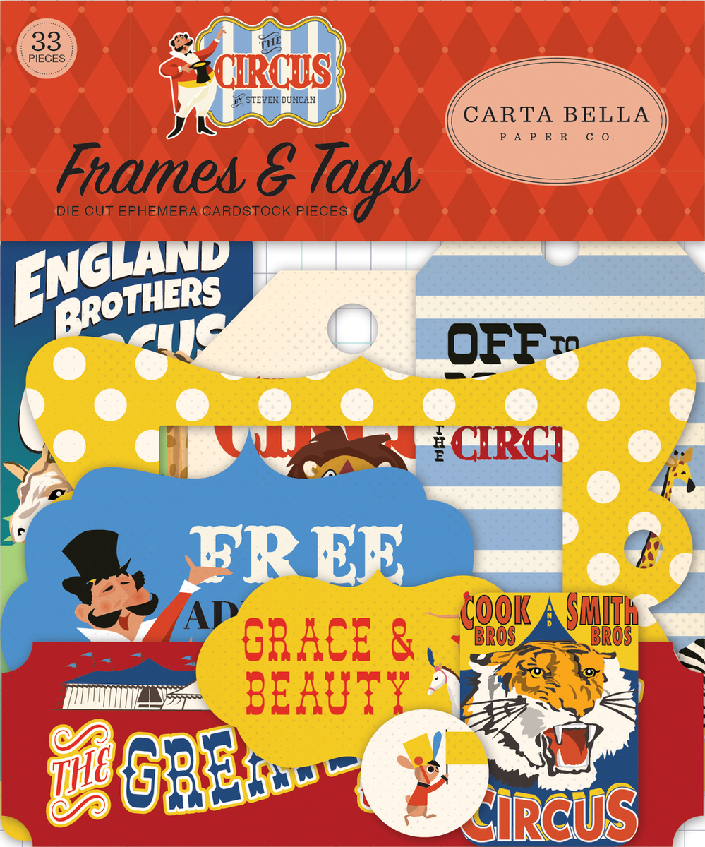 Circus Frames & Tags Ephemera