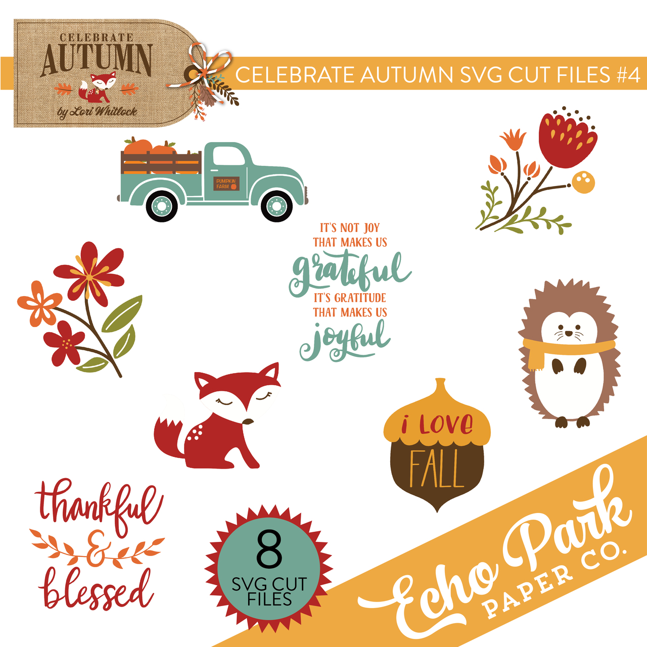 Celebrate Autumn SVG Cut Files #4