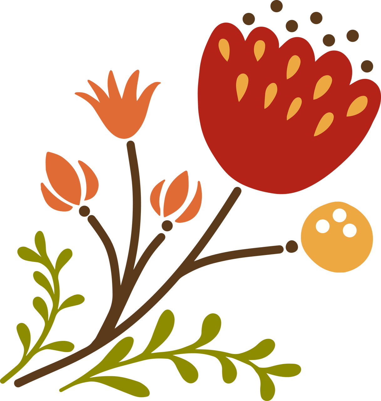 Autumn Flower #5 SVG Cut File - Snap Click Supply Co.