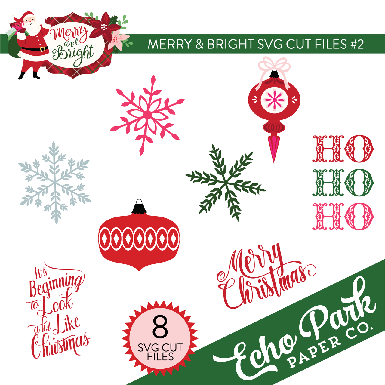 Merry Bright Svg Cut Files 2 Snap Click Supply Co