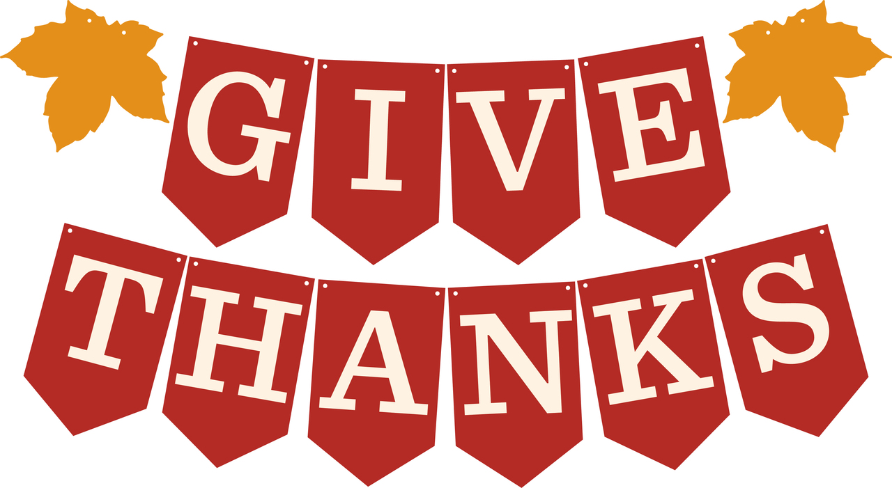 Give Thanks Pennant Banner SVG Cut File