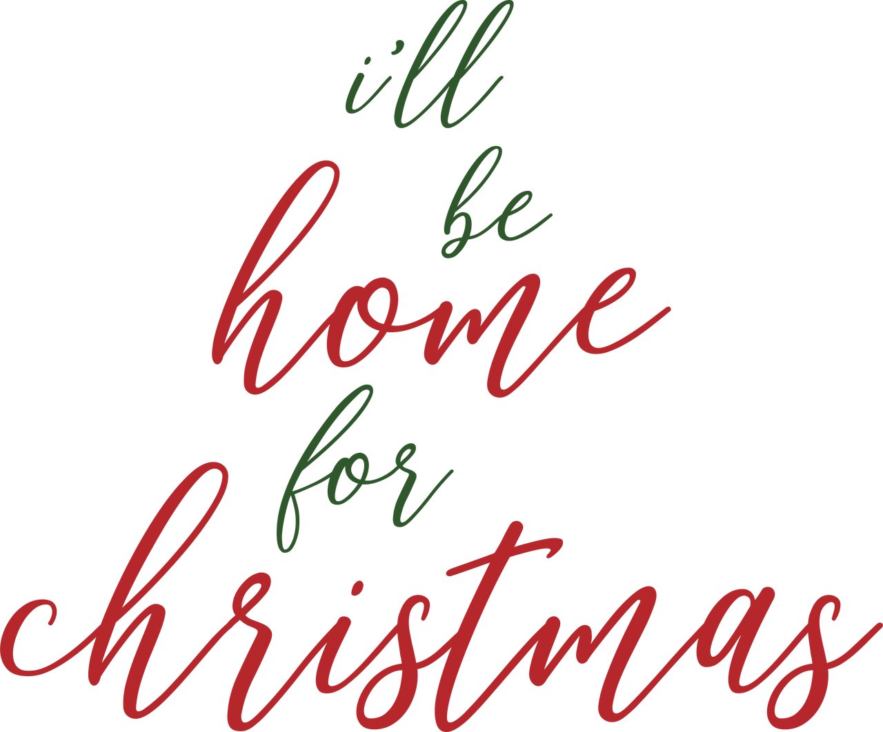 I'll Be Home For Christmas SVG Cut File