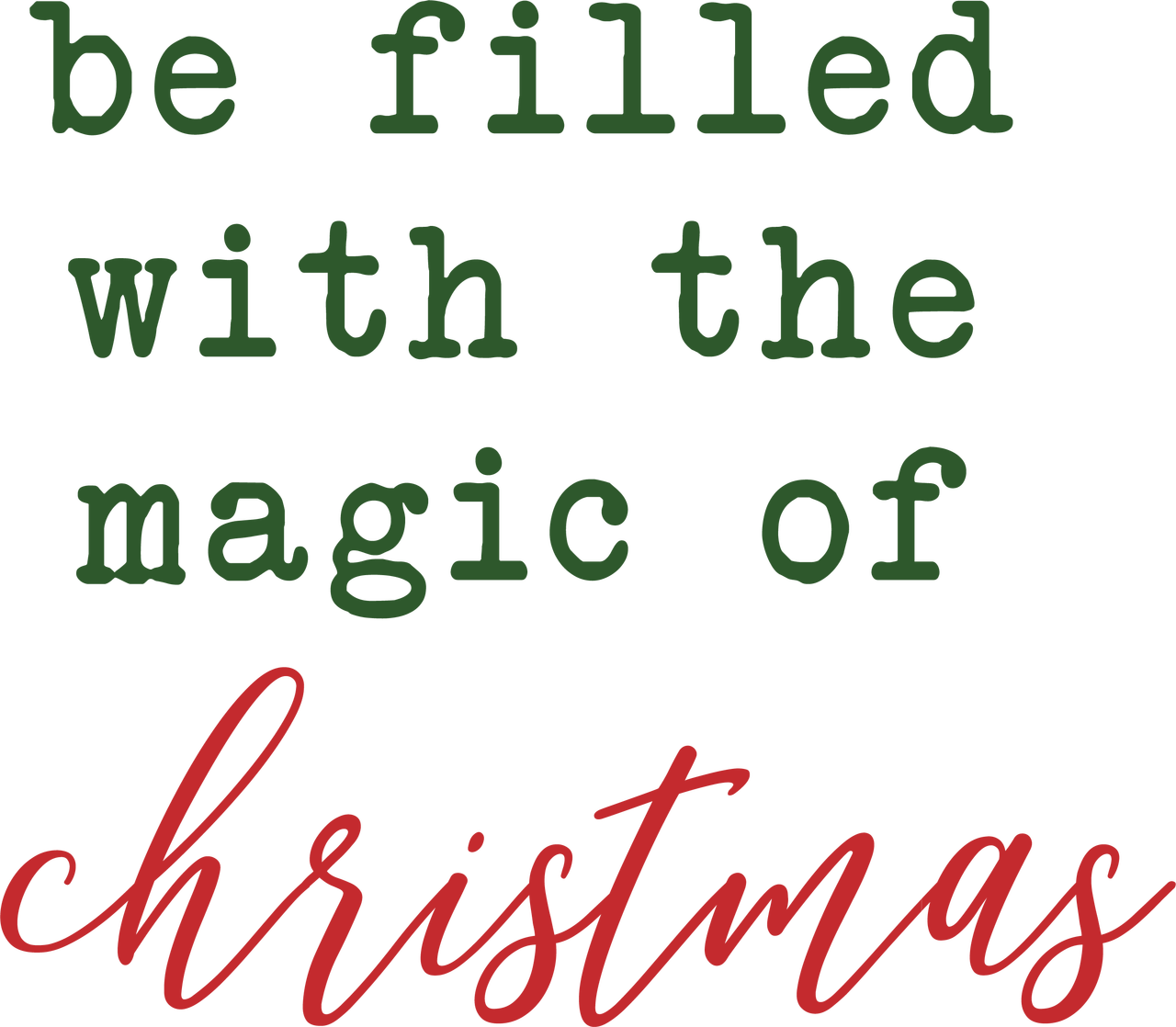 Be Filled With the Magic of Christmas SVG Cut File