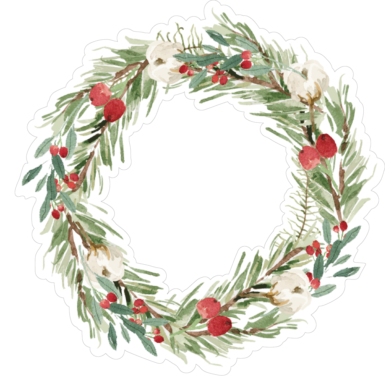 Christmas Wreath Print Cut File Snap Click Supply Co Christmas Wreath Print Cut File Snap Click Supply Co