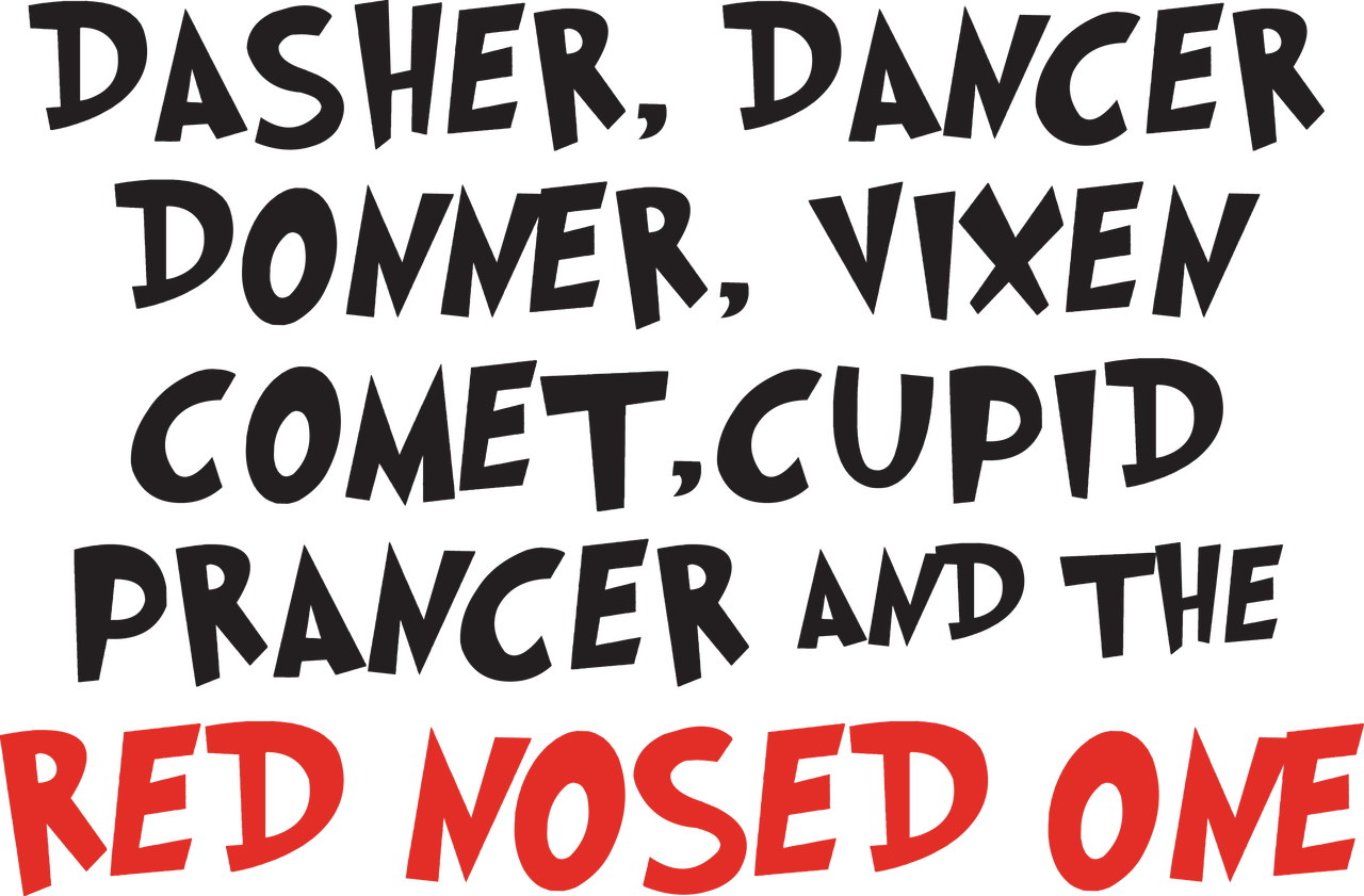 Reindeer Names Svg Cut File Snap Click Supply Co