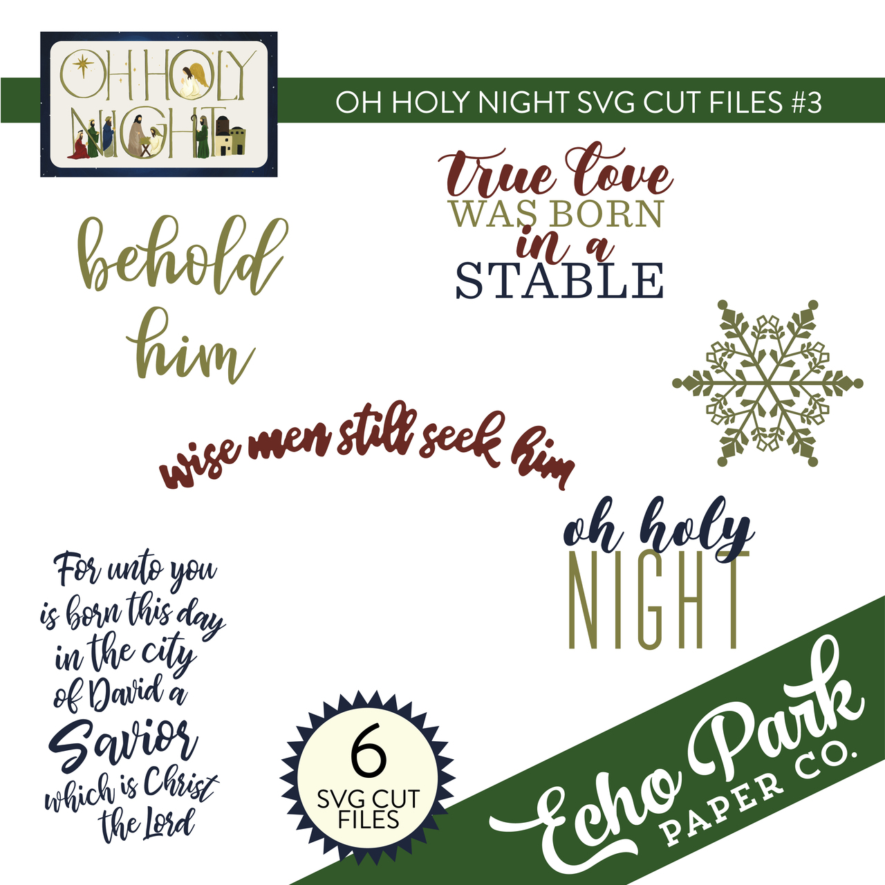 Oh Holy Night Svg Cut Files 3 Snap Click Supply Co