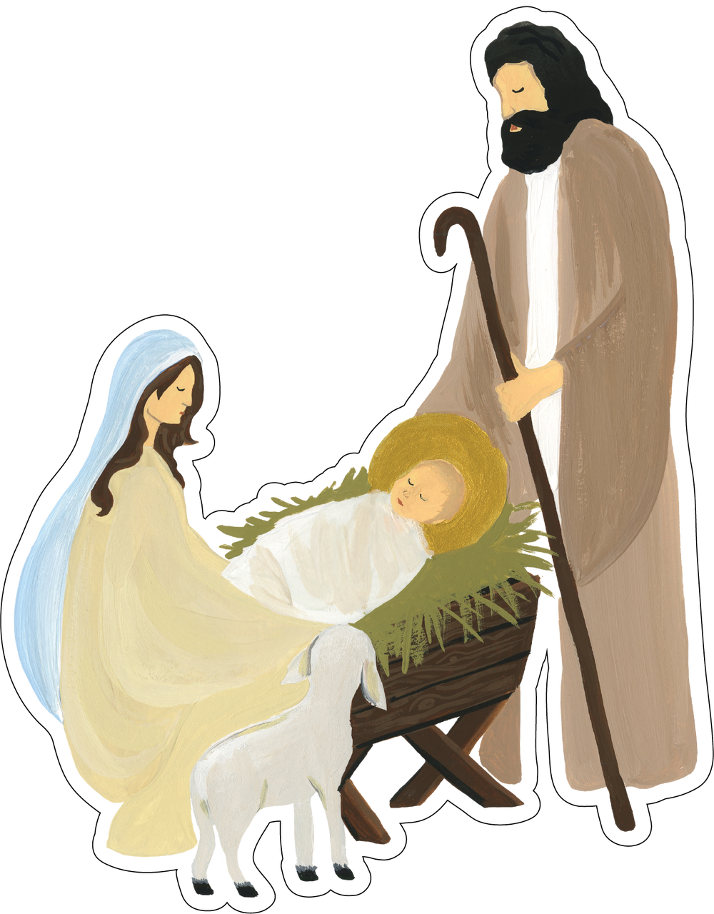 Mary and Joseph Print & Cut File